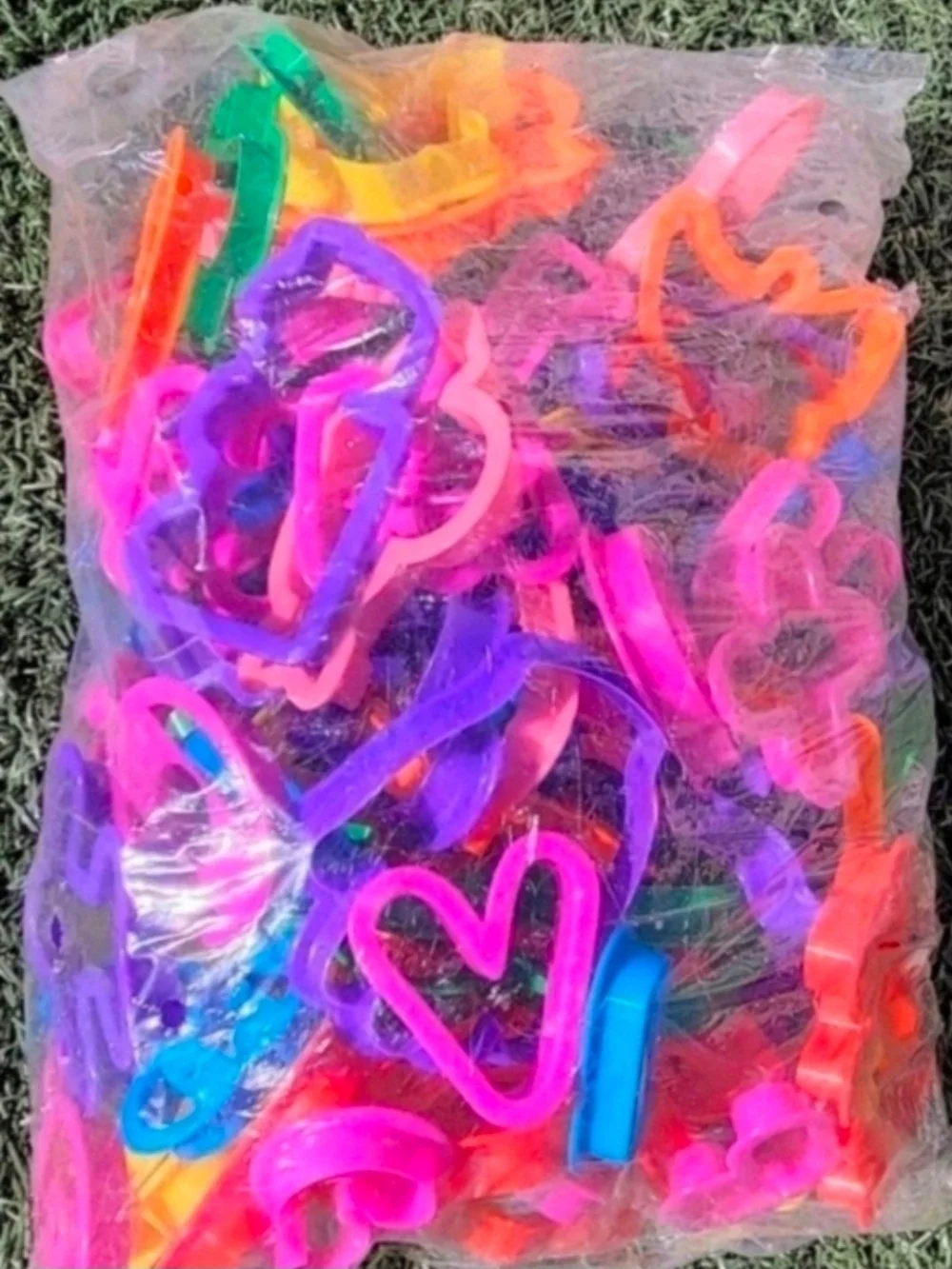 Colorful Assorted Plastic Cookie Cutters - Bunny & Hearts